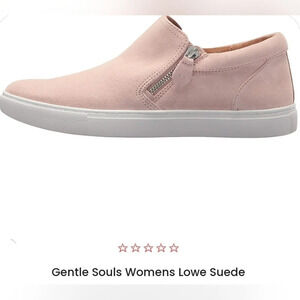 Gentle Souls Women's lowe suede zip sneaker Soft Pink size 9.5